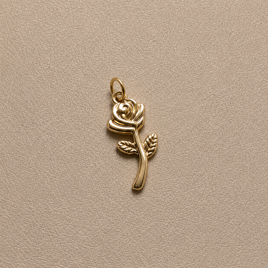 Gold Rose Charm