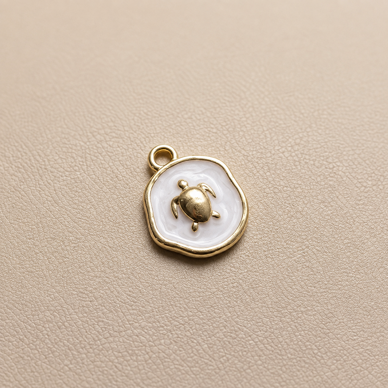 Round Sea Turtle Charm